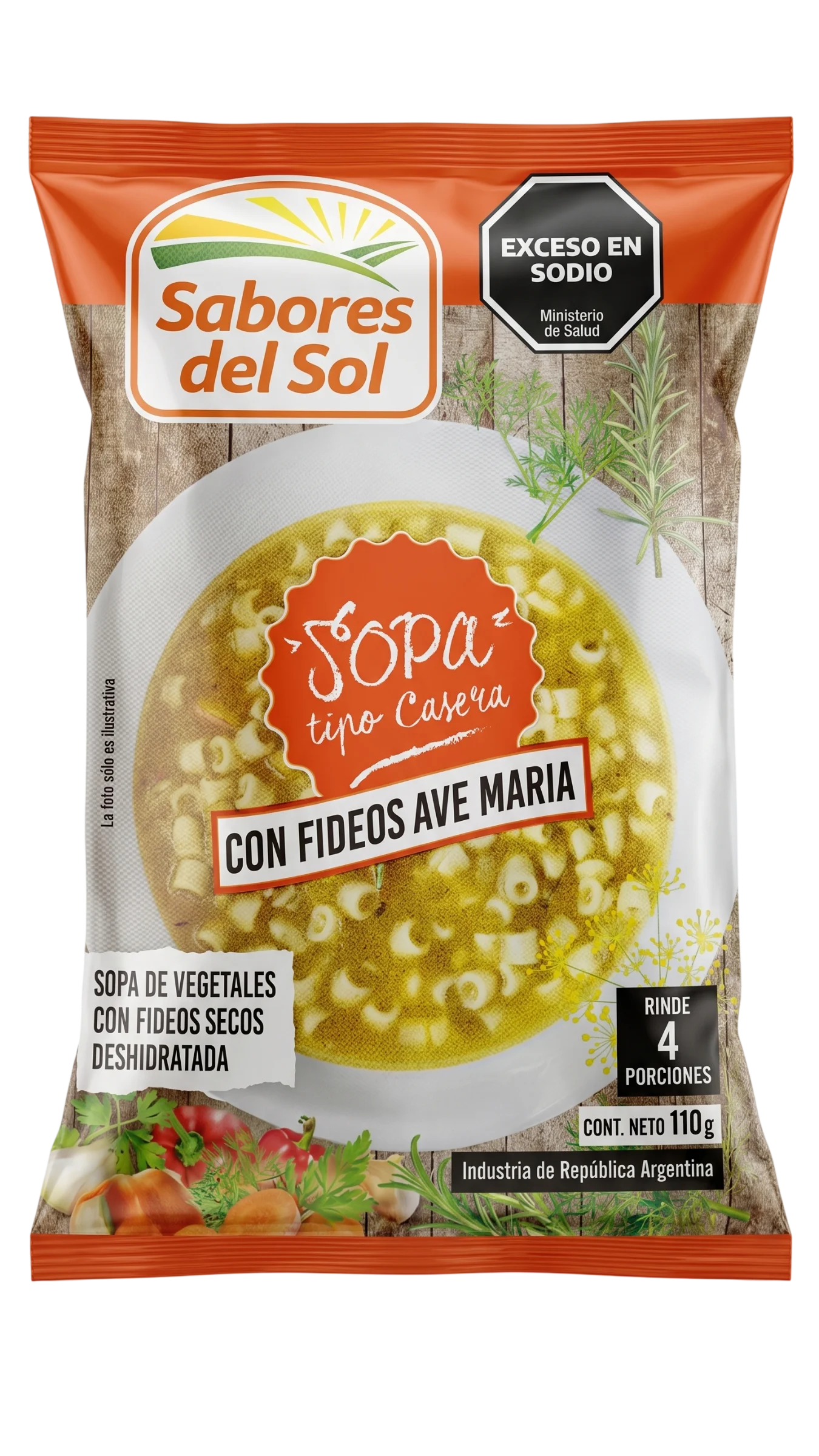 Sopas con fideos